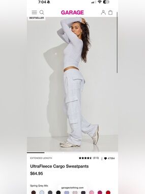 Garage cargo sweatpants